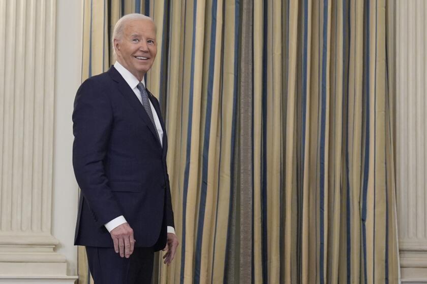President Joe Biden pauses while leaving after delivering remarks on the verdict in former President Donald Trump's hush money trial and on the Middle East, from the State Dining Room of the White House, Friday, May 31, 2024, in Washington. (AP Photo/Evan Vucci)