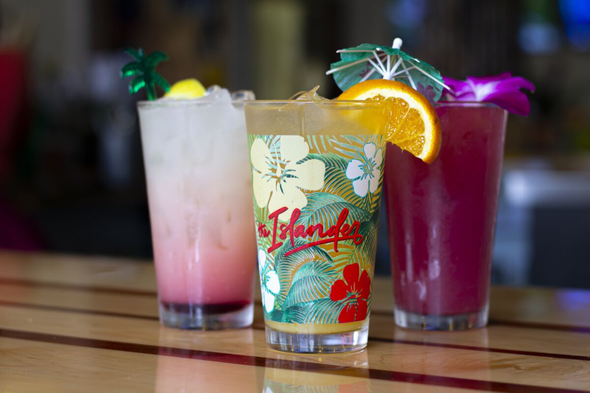 The Islander in Coronado offers three options mocktails for non-alcoholic drinkers.