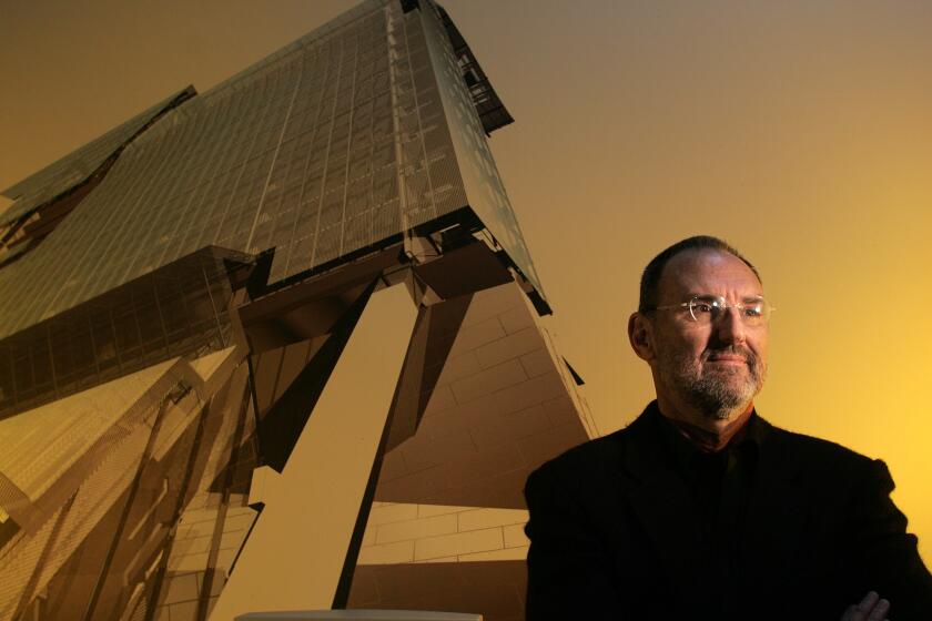 Thom Mayne is photographed at his Santa Monica office on March 19, 2005.