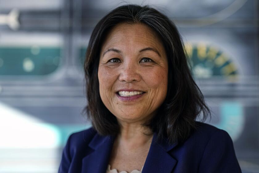 Acting United States Secretary of Labor Julie Su poses for a photo, Thursday, April 25, 2024, in Atlanta. Su says workers at southern auto plants should be free to unionize without employer or political interference, even as some southern states pass new laws meant to inhibit organized labor. (AP Photo/Mike Stewart)