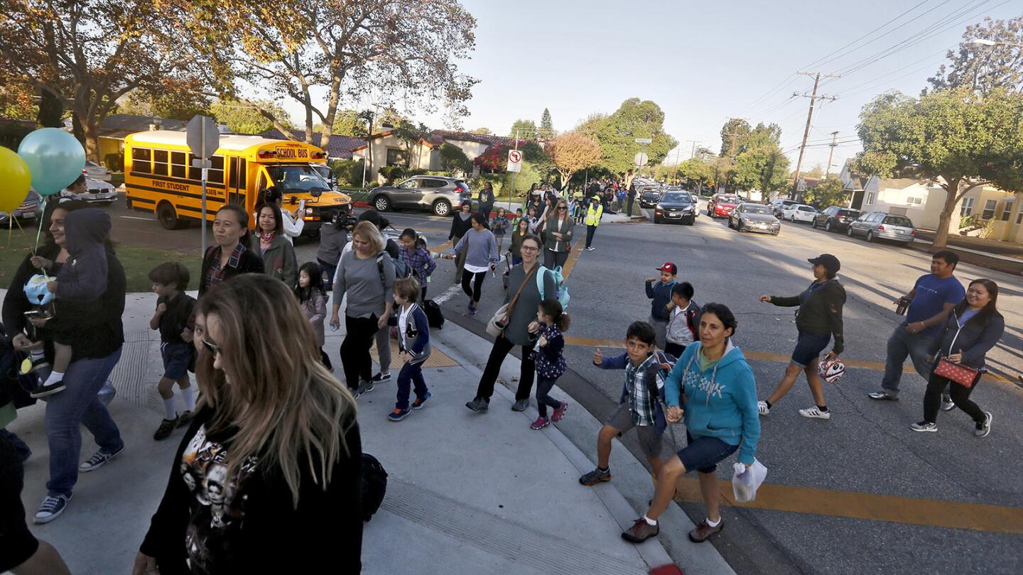 Photo Gallery: Glendale Unified School District students participate in International Walk to School Day