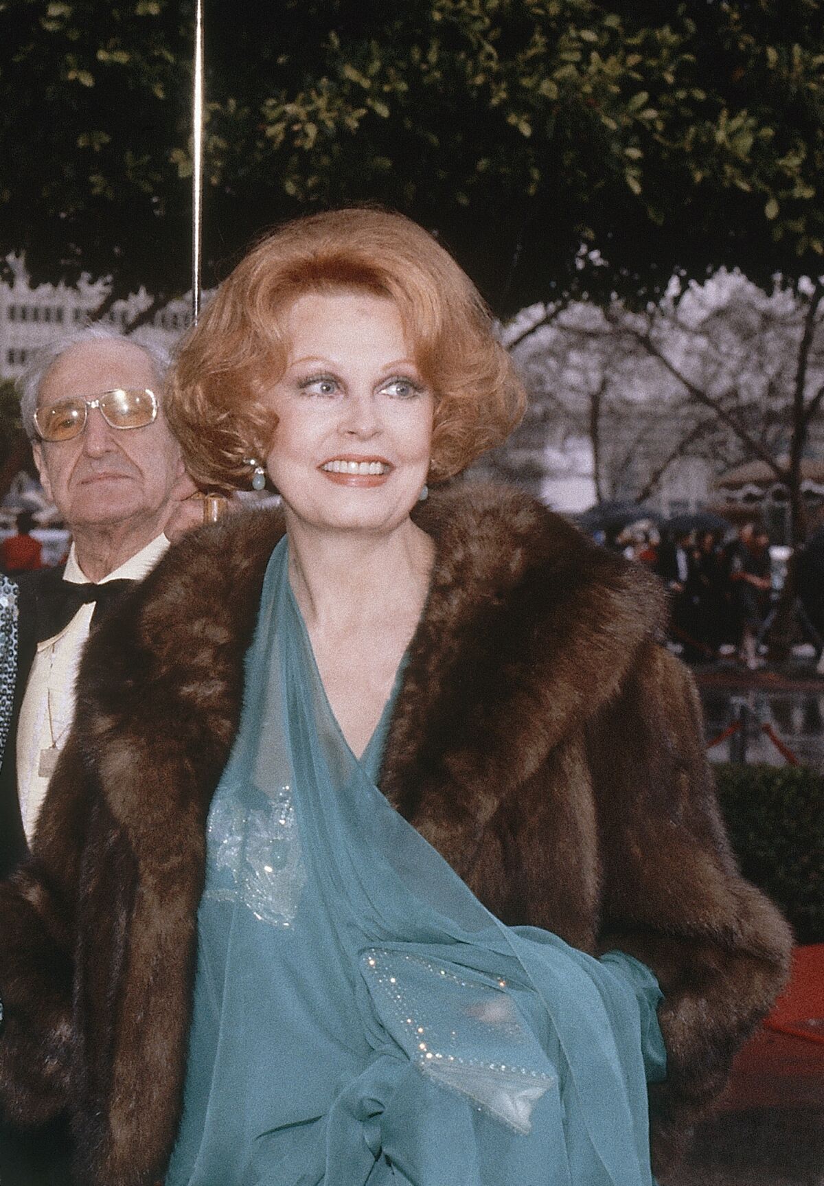 Actress Arlene Dahl arrives at the Academy Awards in Los Angeles in 1982.  