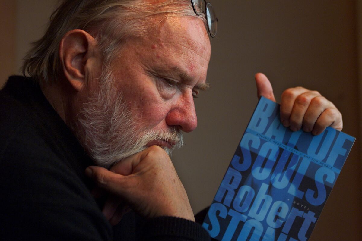 Writer Robert Stone's novel "Dog Soldiers" was awarded the National Book Award in 1975; he was a finalist for the prize three more times, for "A Flag for Sunrise," "Outerbridge Reach" and "Damascus Gate." He died Jan. 10 at 77.