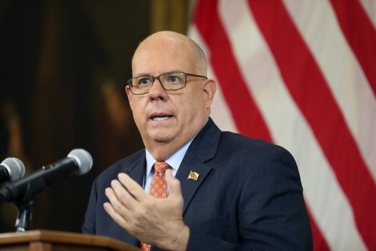 El gobernador de Maryland, Larry Hogan.