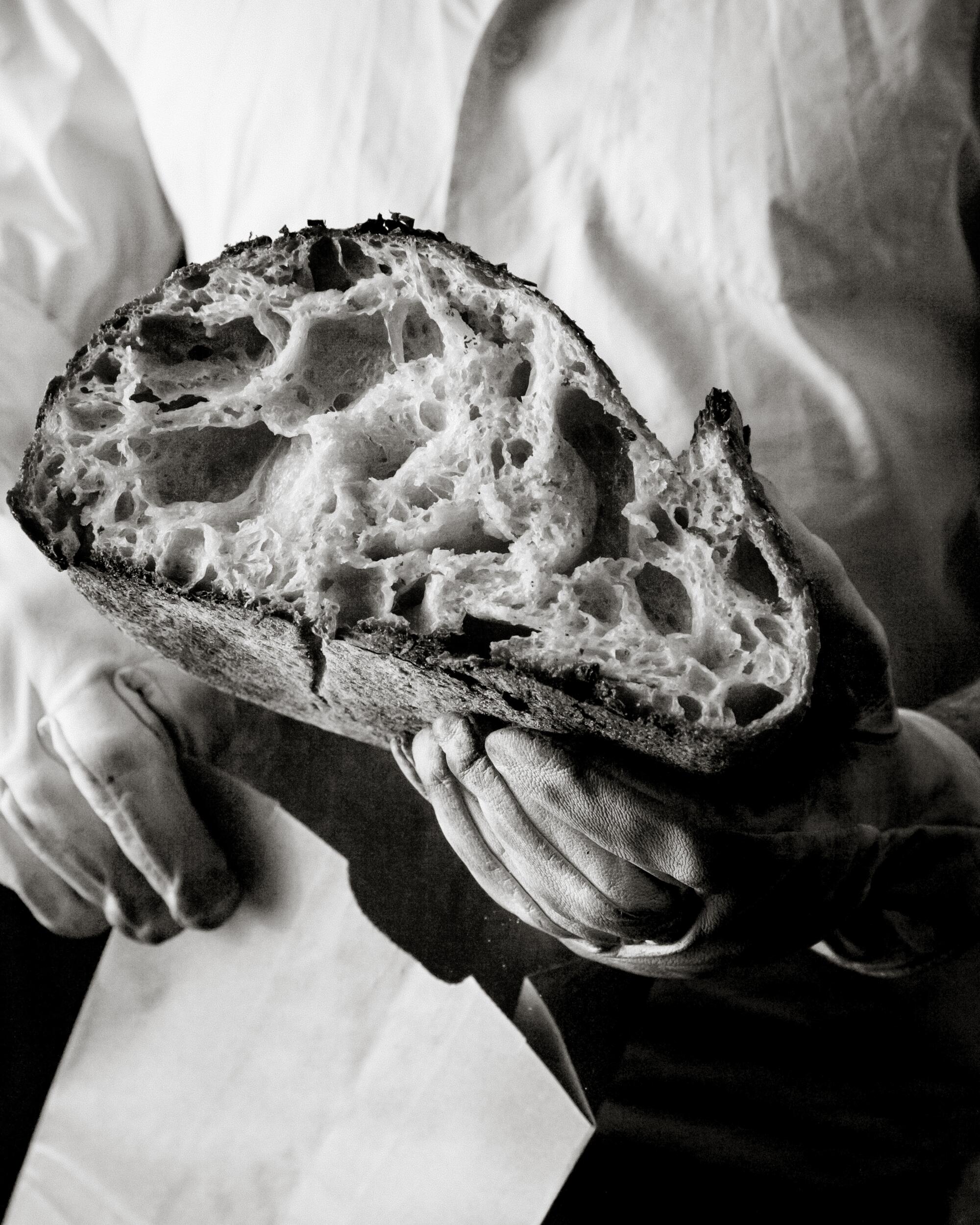 Eric Wolfinger took this photo of a sourdough loaf for Chad Robertson's "Tartine Bread" cookbook.
