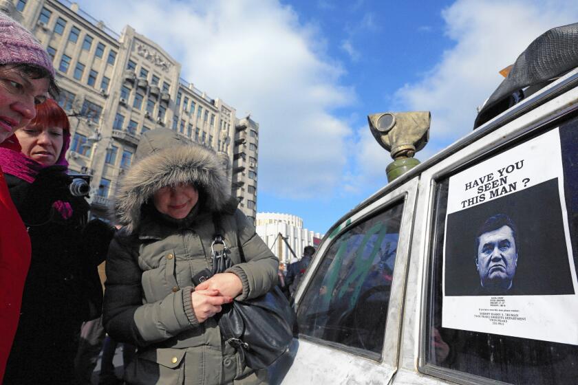 The acting government of Ukraine put President Viktor Yanukovich on a wanted list Monday.