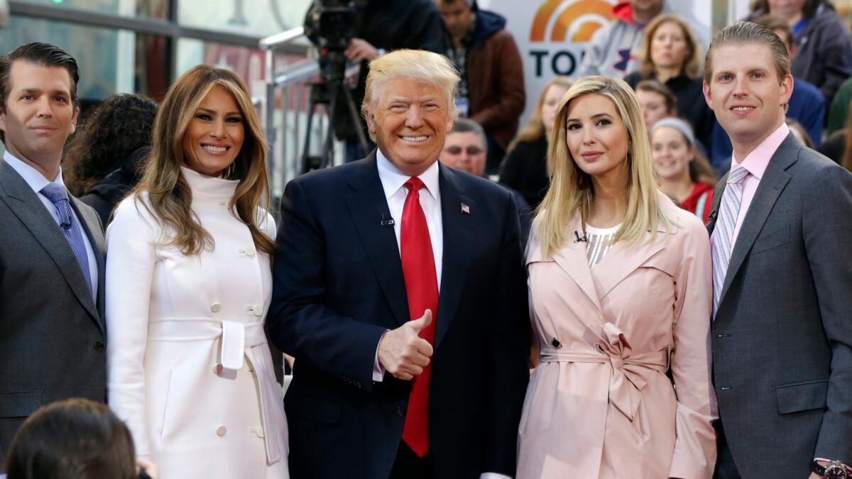 Ivanka Trump, second from right, daughter of presumptive GOP nominee Donald Trump, will publish a new book.