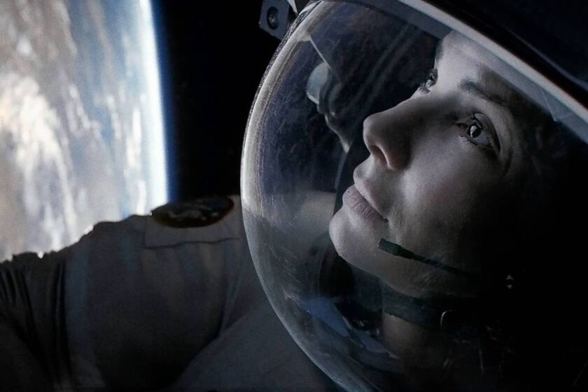 Sandra Bullock stars in the space thriller "Gravity."
