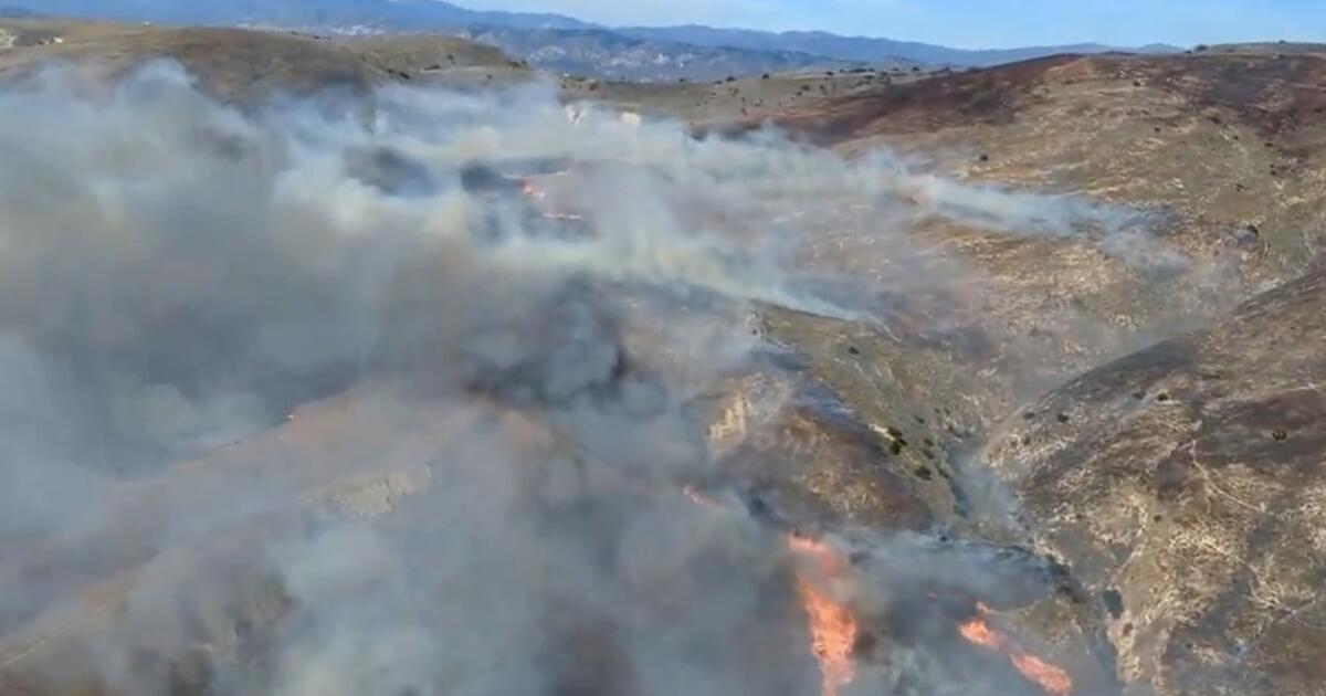 Gusty winds spark brush fires in Ventura and Riverside counties