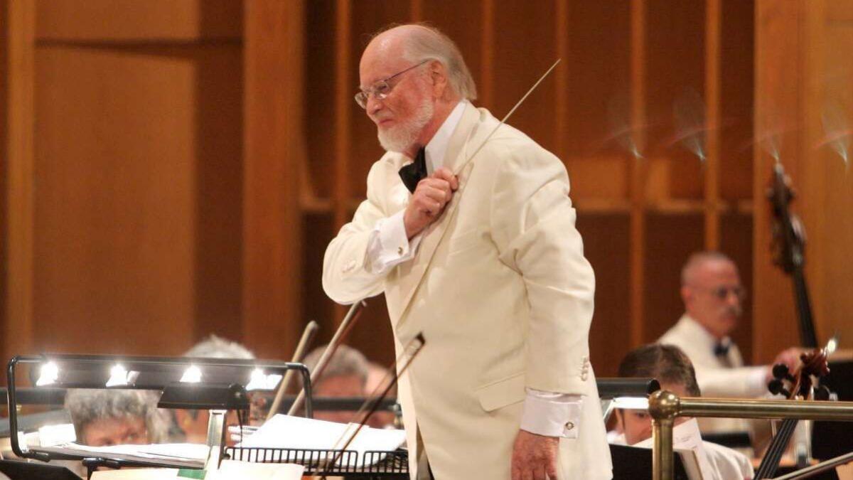 John Williams, world–renowned composer and conductor, led the Pasadena Symphony Orchestra at a 2008 benefit concert held at the Ambassador Auditorium.
