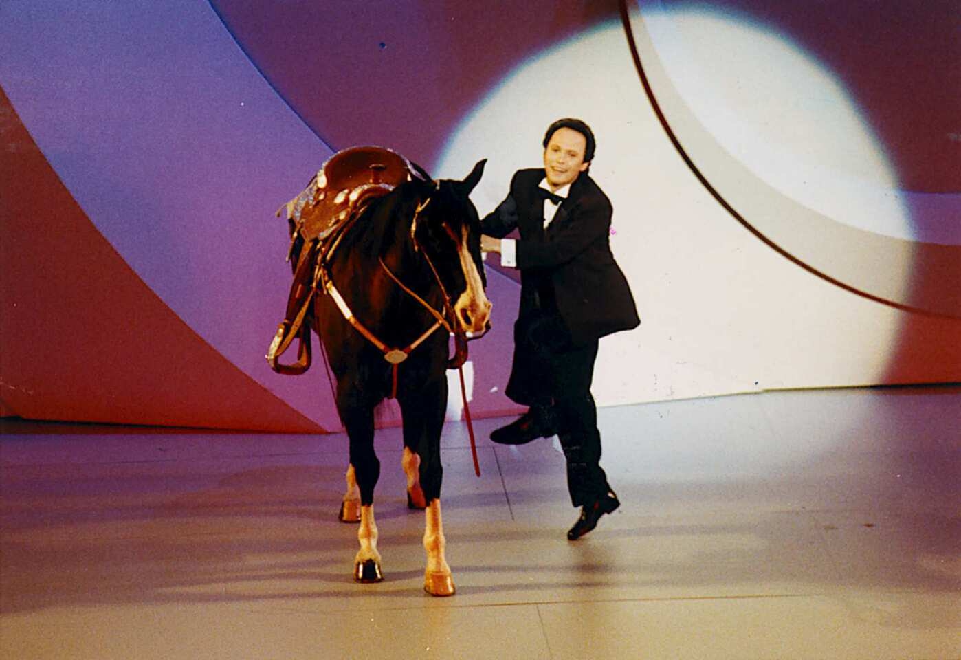 The comedian did a "Dances With Wolves" skit for the 1991 Academy Awards telecast, hoofing with a horse.