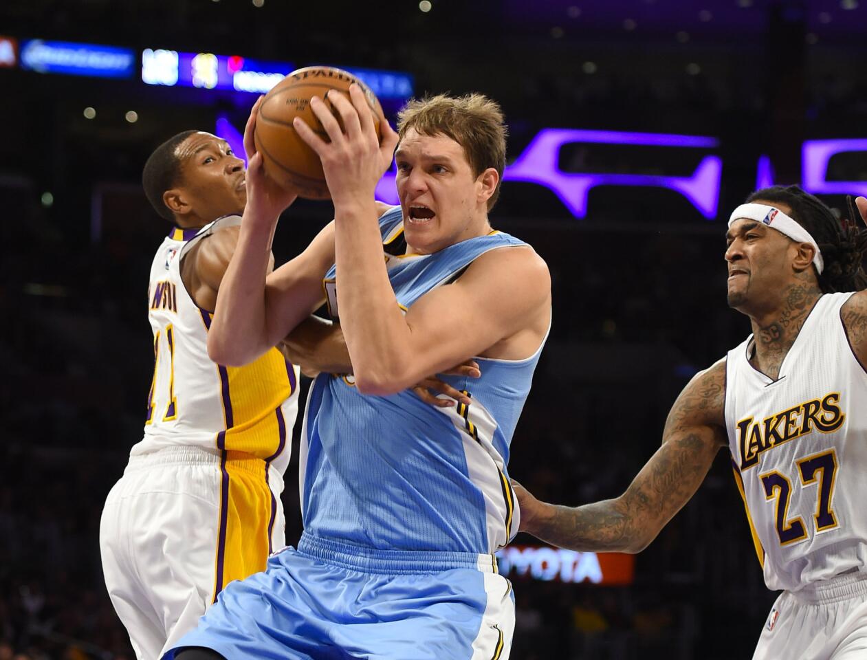 Wesley Johnson, Timofey Mozgov, Jordan Hill