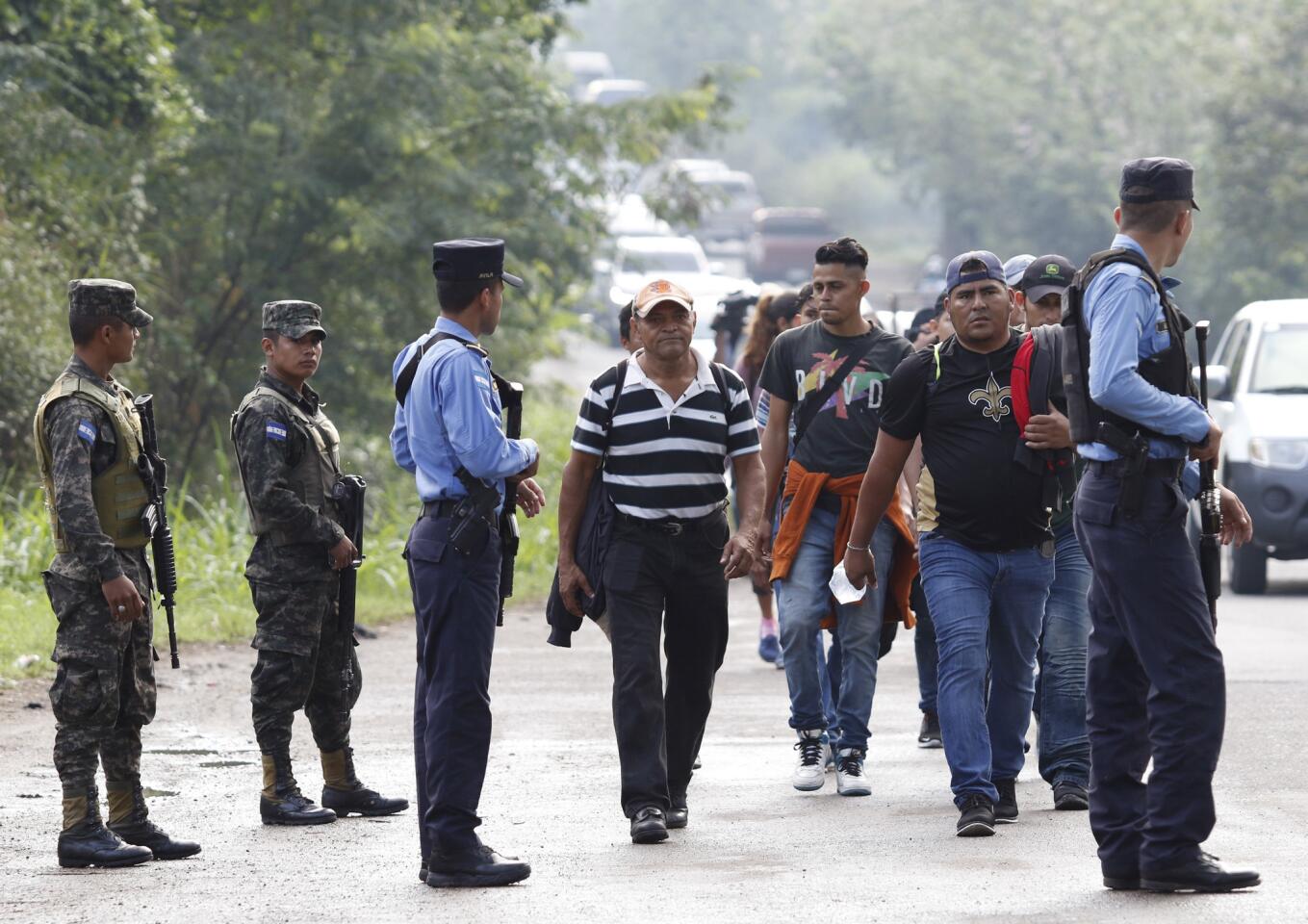 Migrantes hondureños