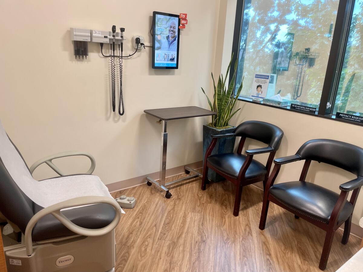 One of the exam rooms at the Fountain Valley facility.