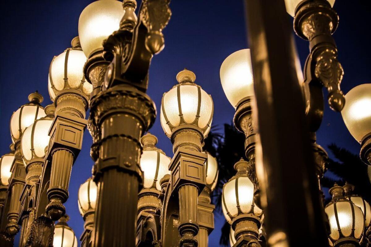 Chris Burden's "Urban Light" installation at LACMA has become one of the city's most popular landmarks and tourist attractions.