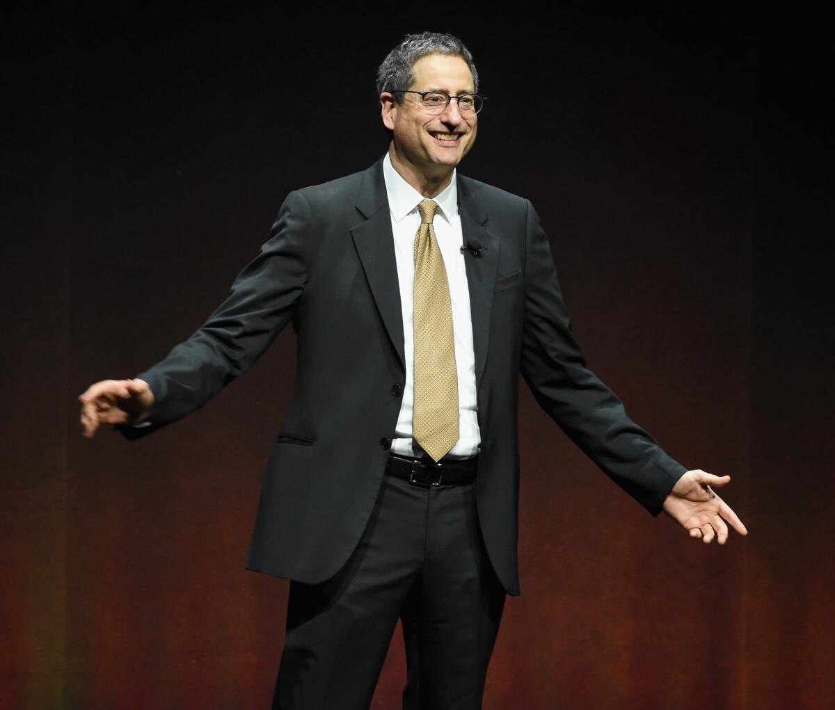 Sony Pictures Entertainment Chairman Tom Rothman speaks onstage during CinemaCon in Las Vegas on April 22.