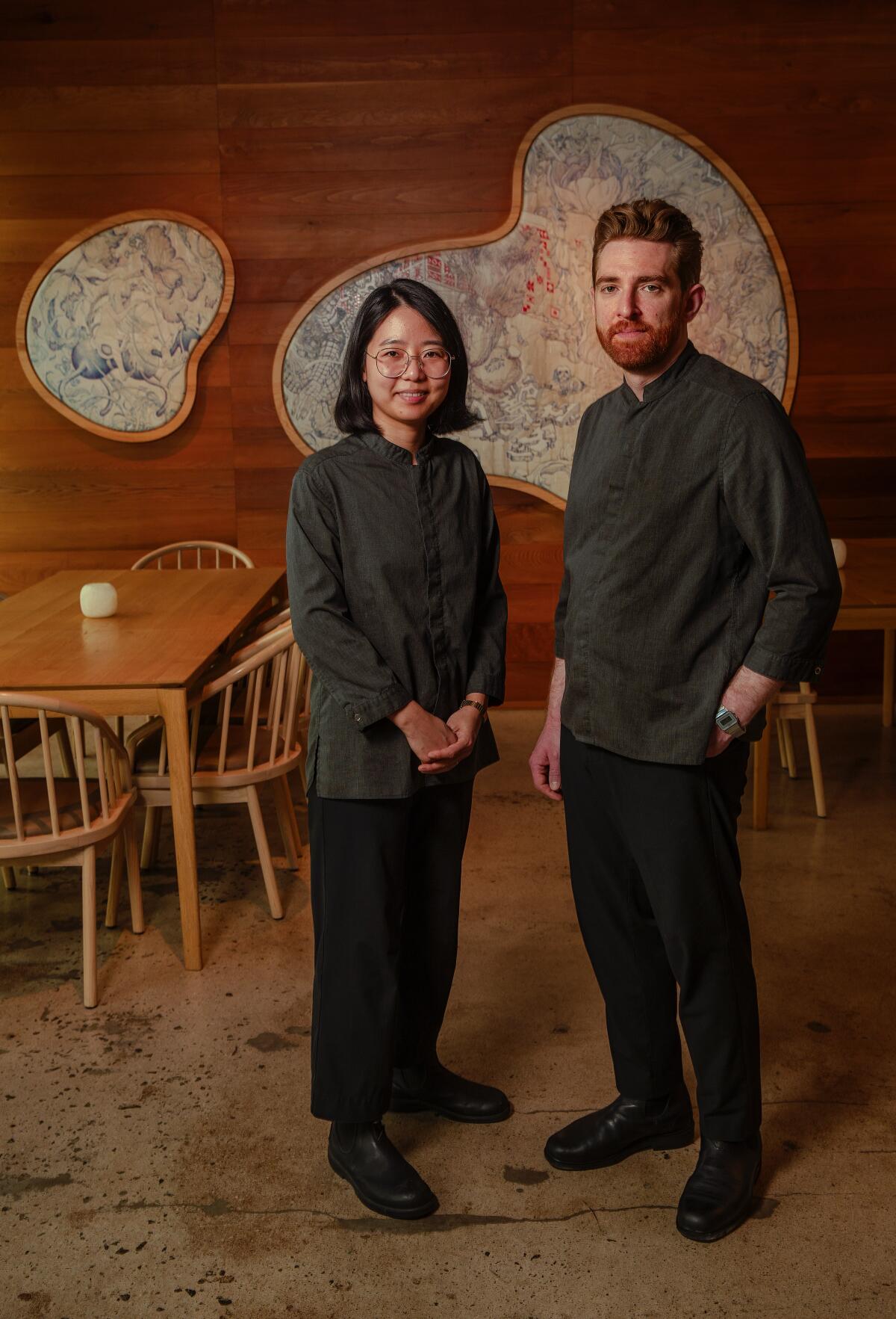 Han Suk Cho, lead bartender at Kato and Austin Hennelly, bar director.