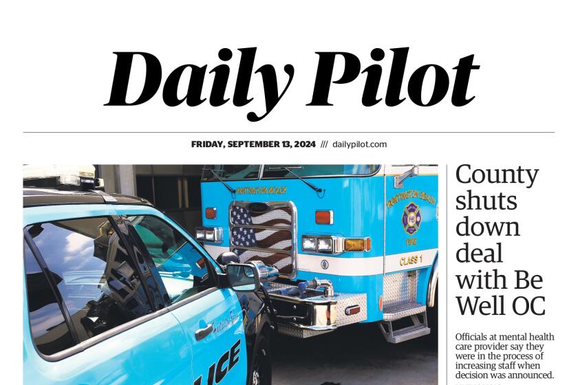 Front page of the Daily Pilot e-newspaper for Friday, Sept. 13, 2024.