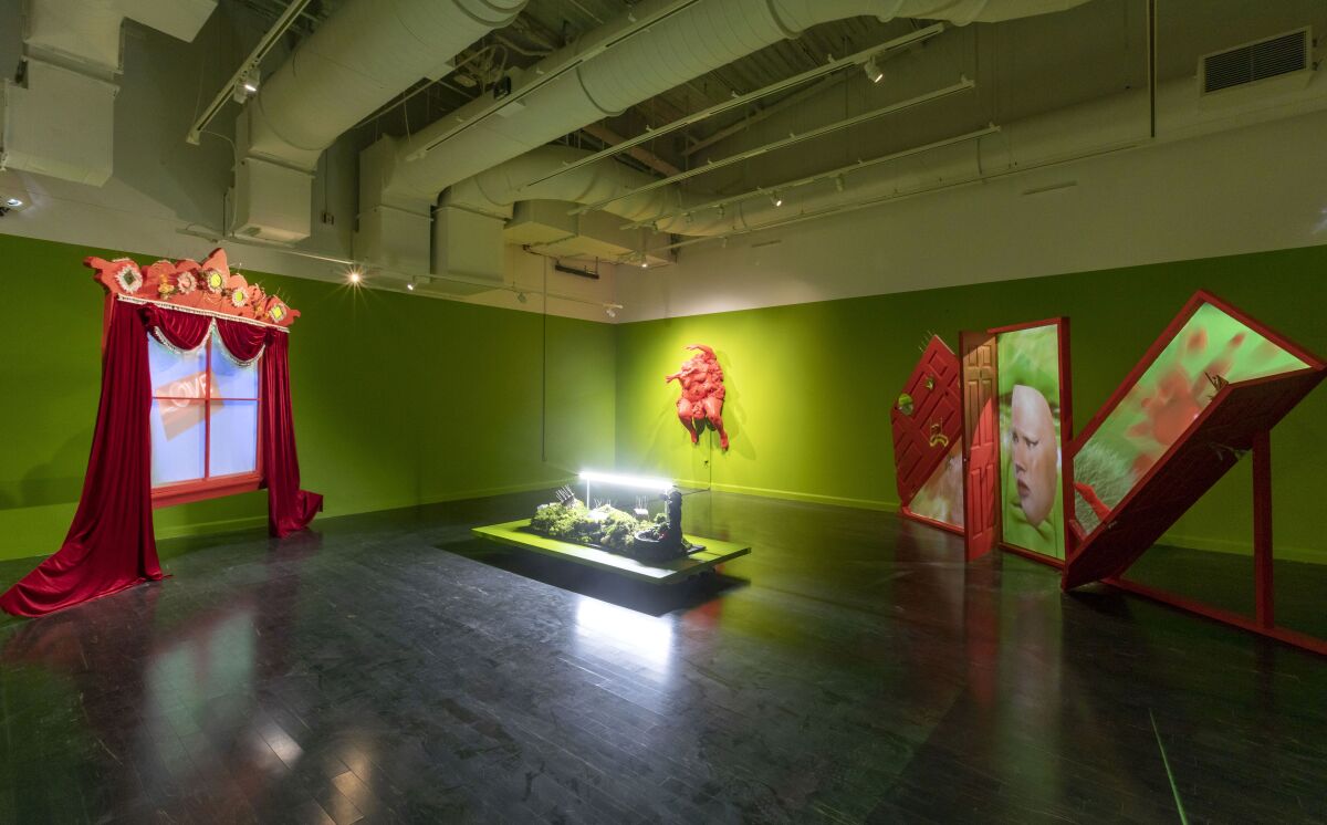An installation view of Gabriela Ruiz's "Full of Tears" at VPAM in Monterey Park.
