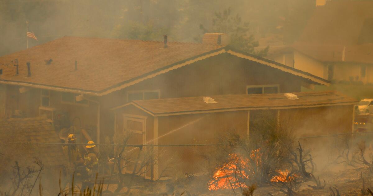 Fire threatens Southern California ski resorts