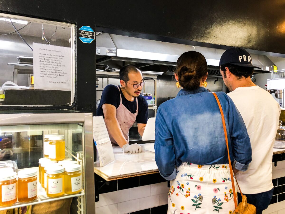 Baroo chef Kwang Uh has opened Shiku at Grand Central Market with his wife and partner Mina Park.