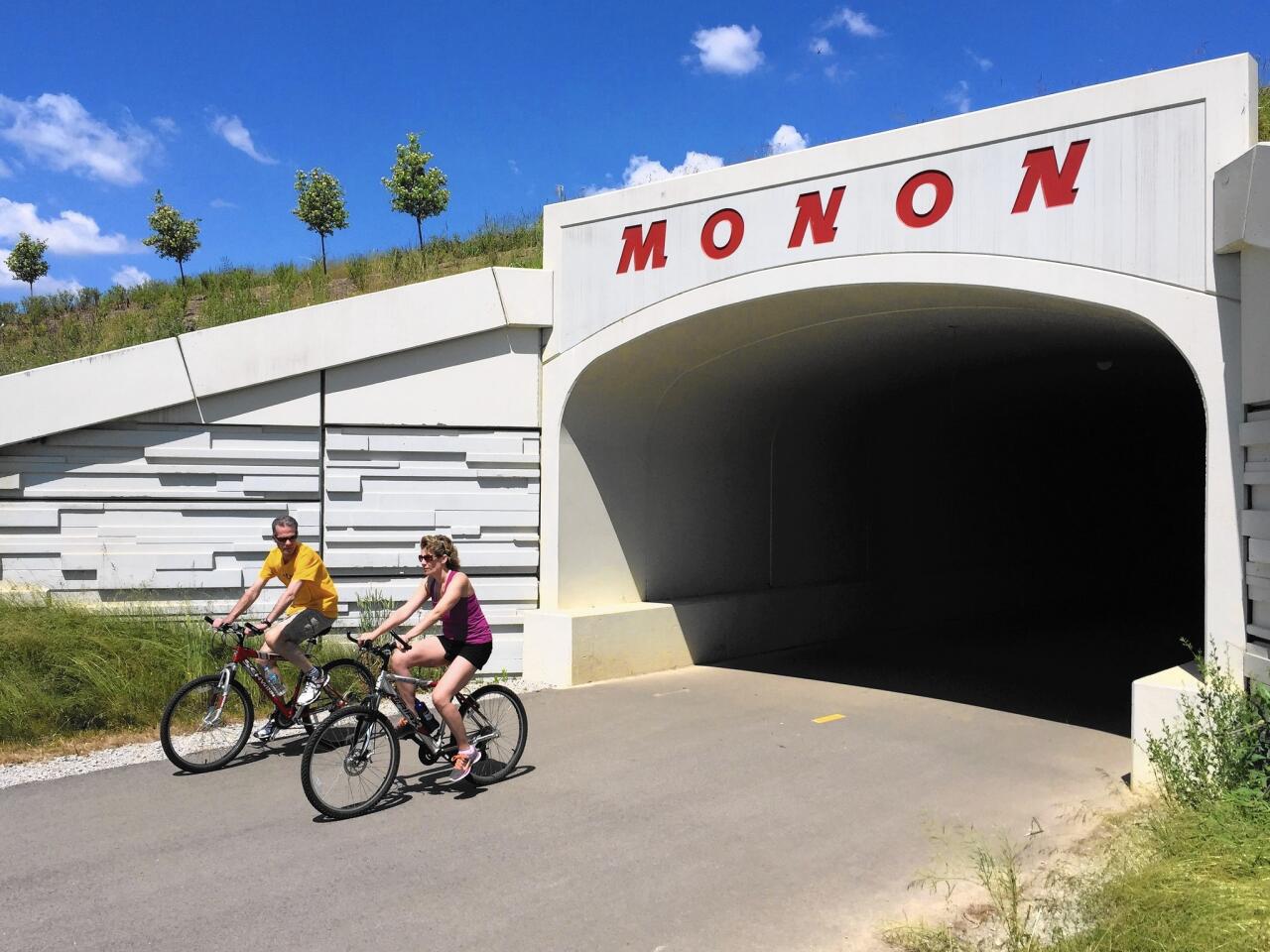 The Monon Trail is a former railway converted to a recreational path that's ideal for cycling.