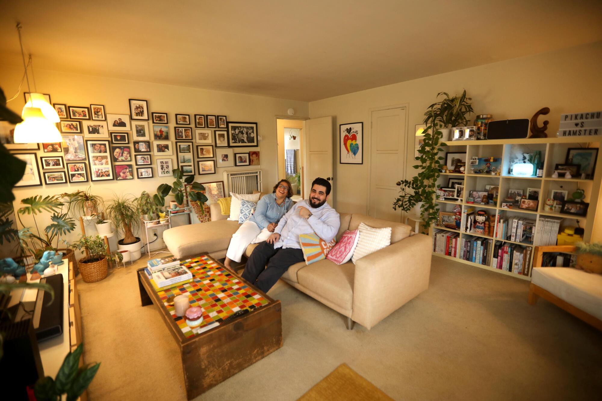 A couple on a couch.