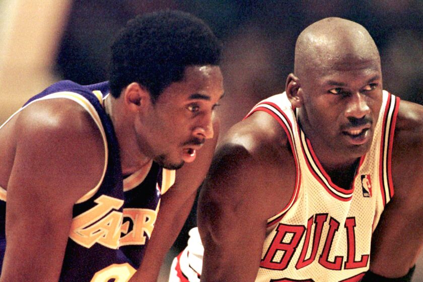 A blast from the past, when Kobe Bryant and Michael Jordan shared the basketball court in 1997.