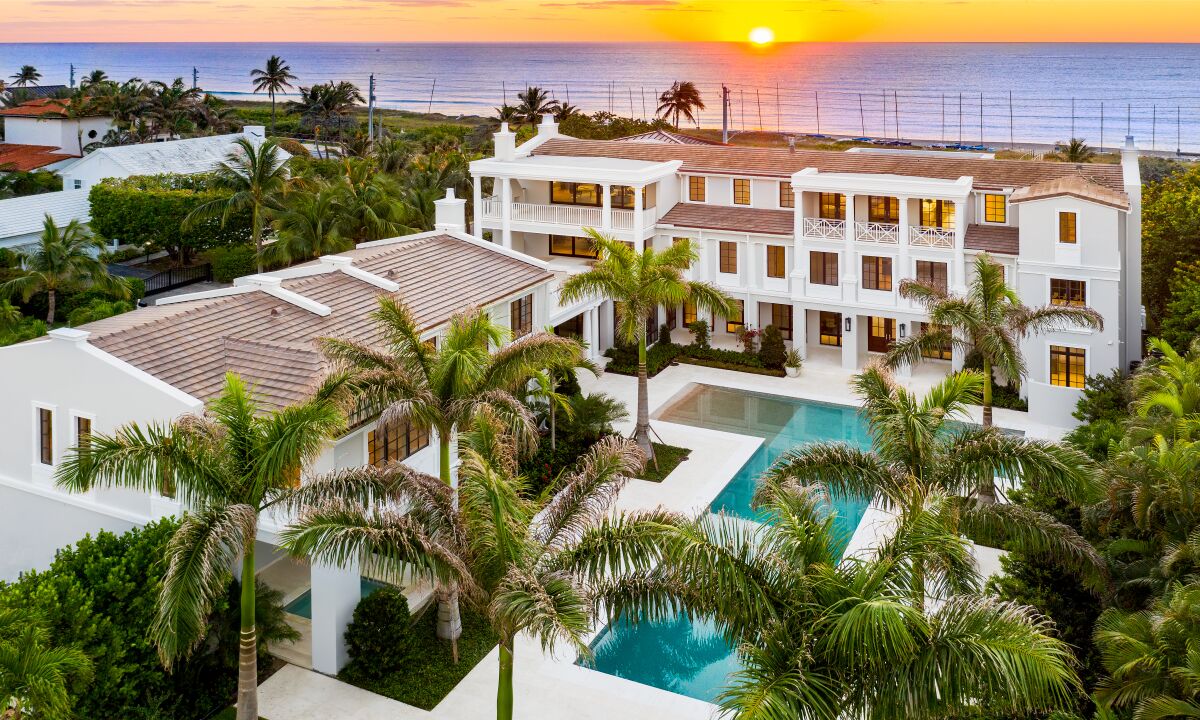 A three-story mansion in Delray Beach, Fla.