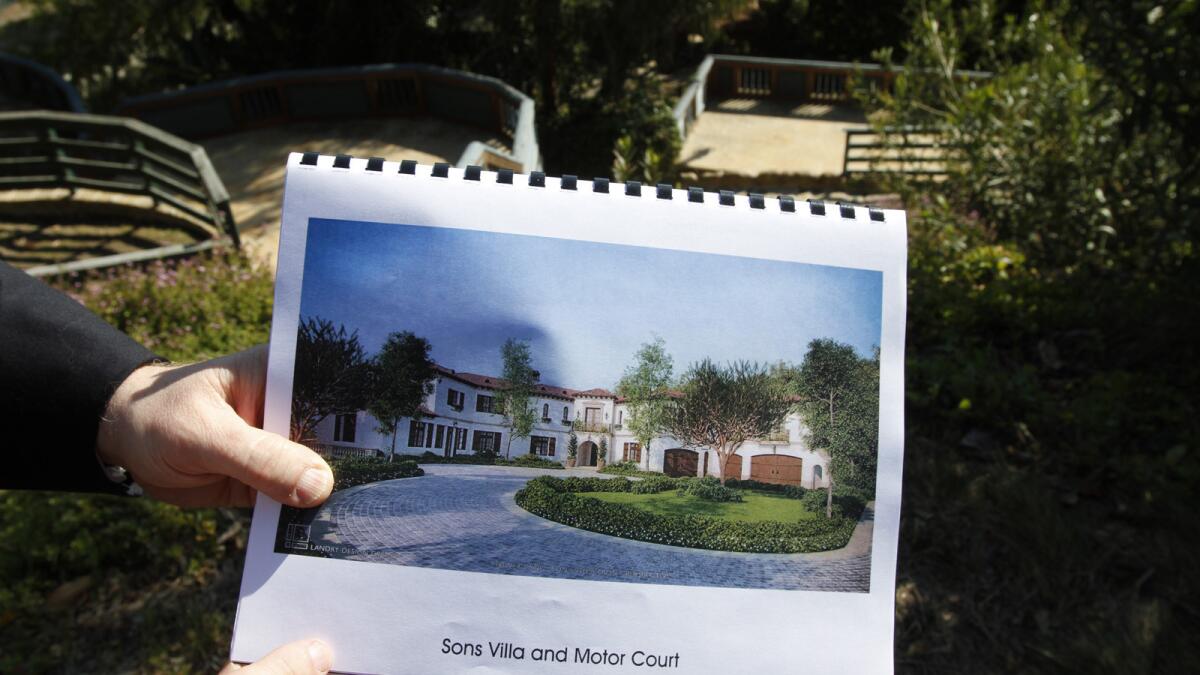 A 2011 photo of part of a Saudi prince's planned 5-acre development in Benedict Canyon.