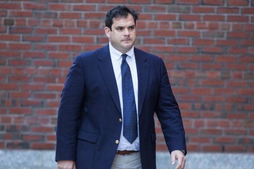BOSTON, MA - MARCH 12: Stanford sailing coach John Vandemoer arrives at Boston Federal Court for an arraignment on March 12, 2019 in Boston, Massachusetts. John Vandemoer is among several charged in alleged college admissions scam. (Photo by Scott Eisen/Getty Images) ** OUTS - ELSENT, FPG, CM ...