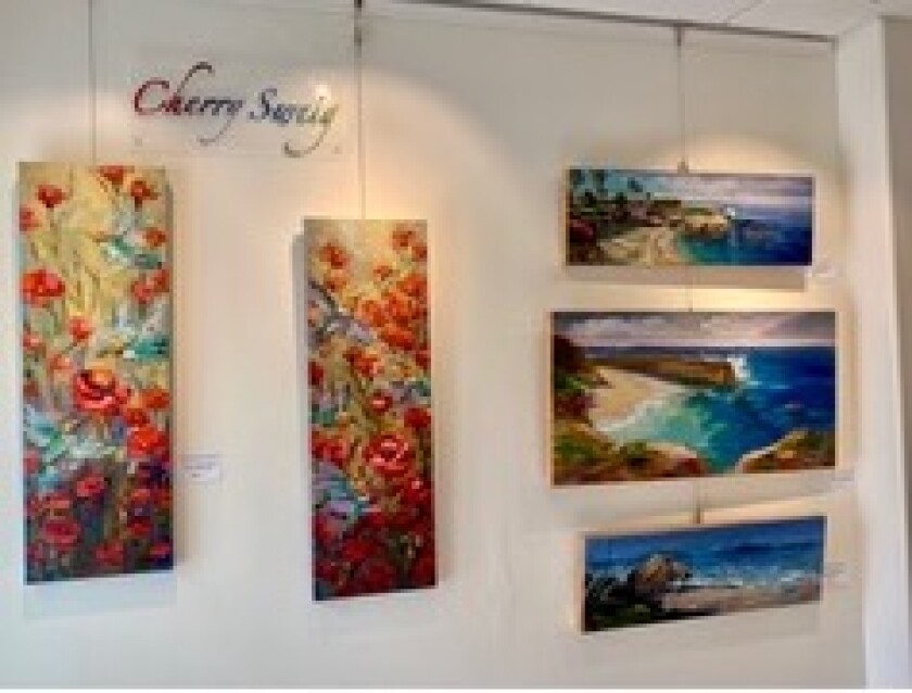 Cherry Sweig will be performing live demonstrations with other artists at the Perry Gallery in La Jolla Shores until February. 