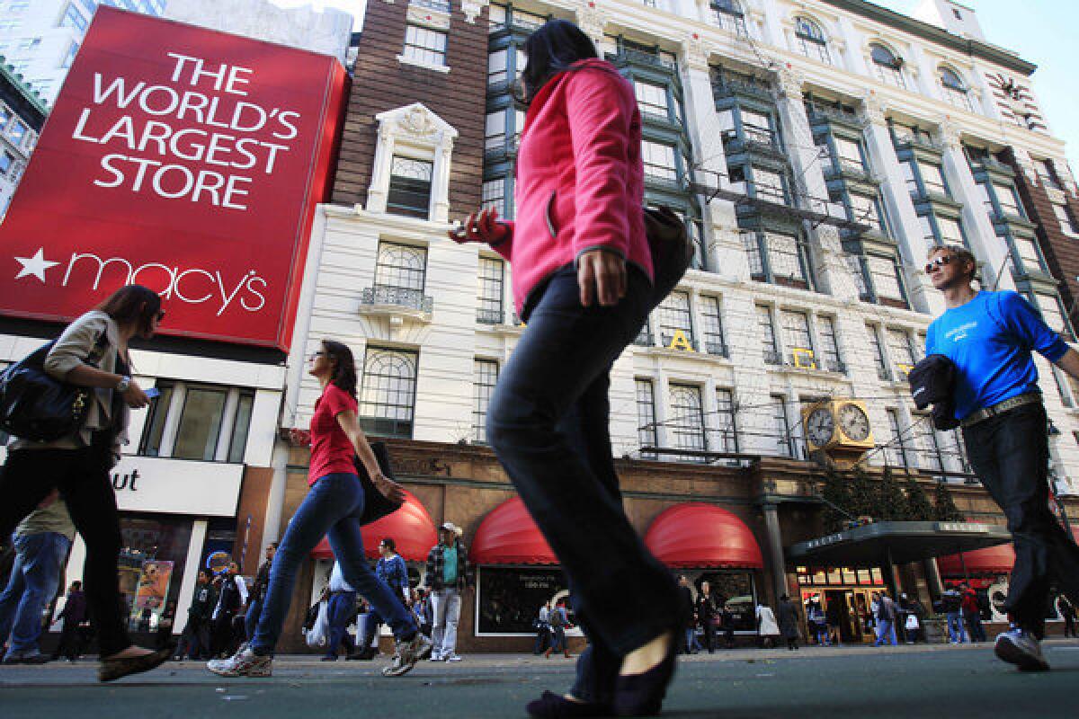 Macy's reported strong third-quarter numbers; profit was up 4.3% from the same period a year ago, and sales rose 3.8%.