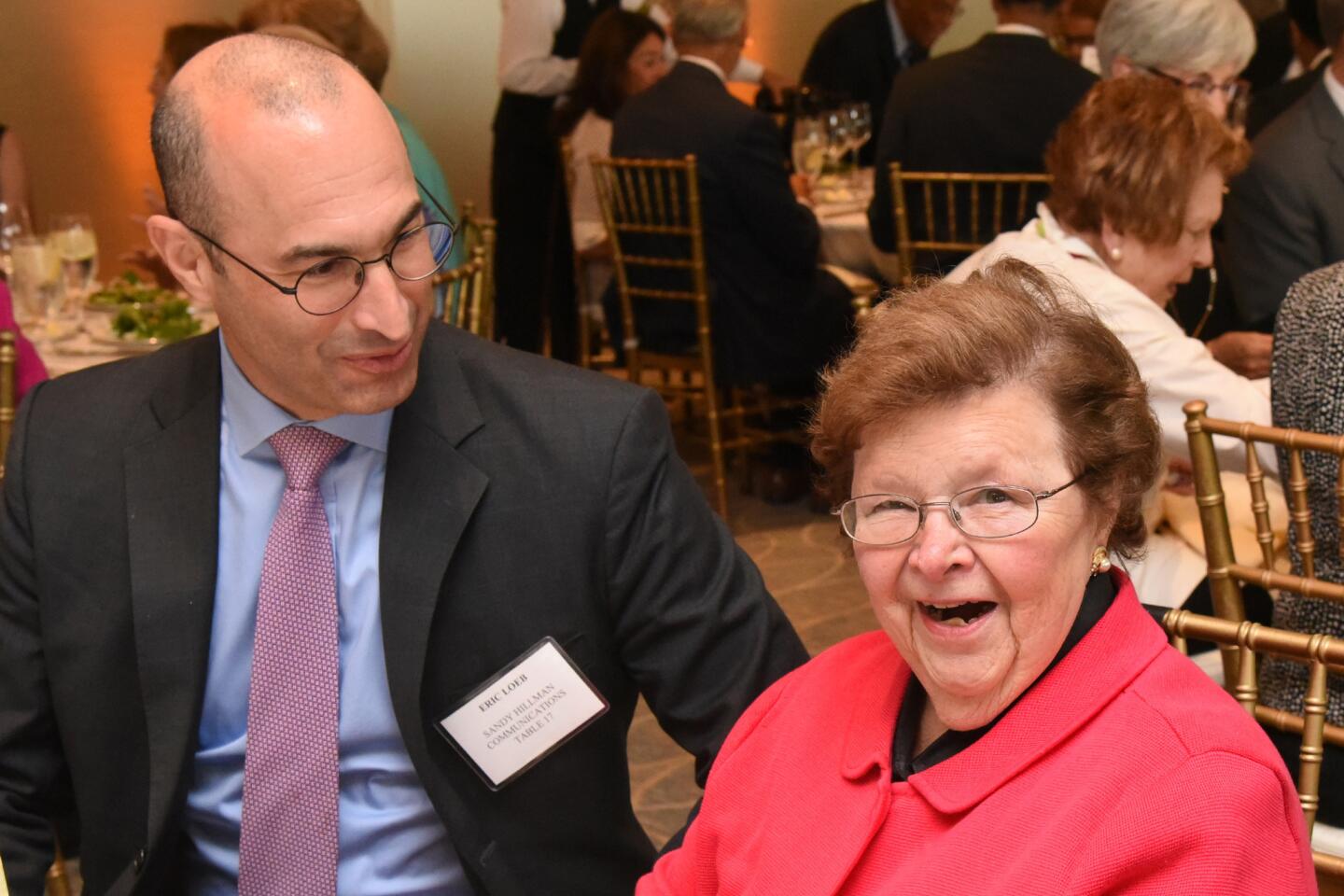 Eric Loeb with Sen. Barbara Mikulski at the Baltimore Sun Hall of Fame party at the Center Club.