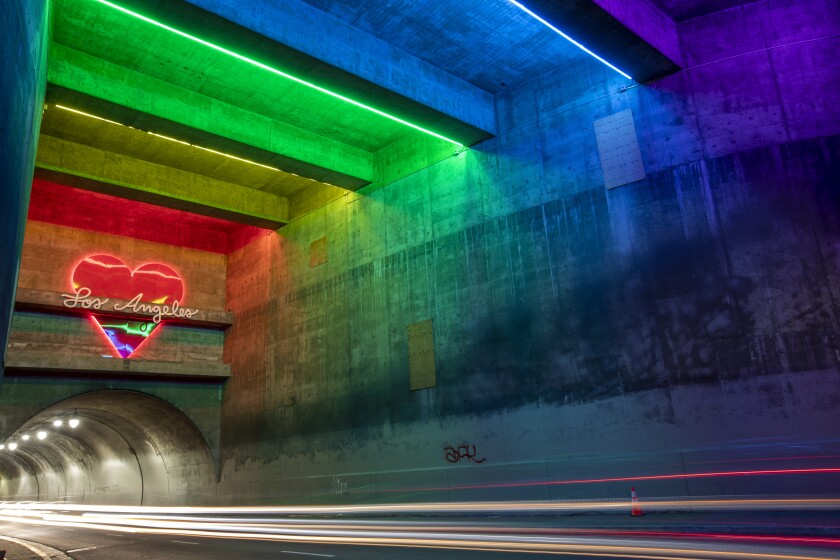 Why There S A Neon Light In Dtla S 3rd Street Tunnel Los Angeles Times