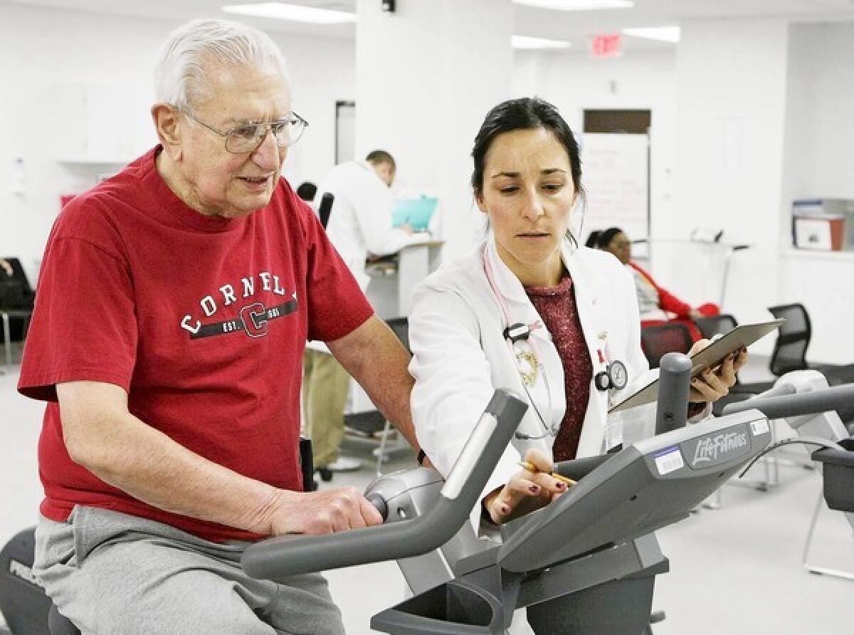 HIGHER GEAR: A cardiac rehab class helps patients at the Cleveland Clinic.