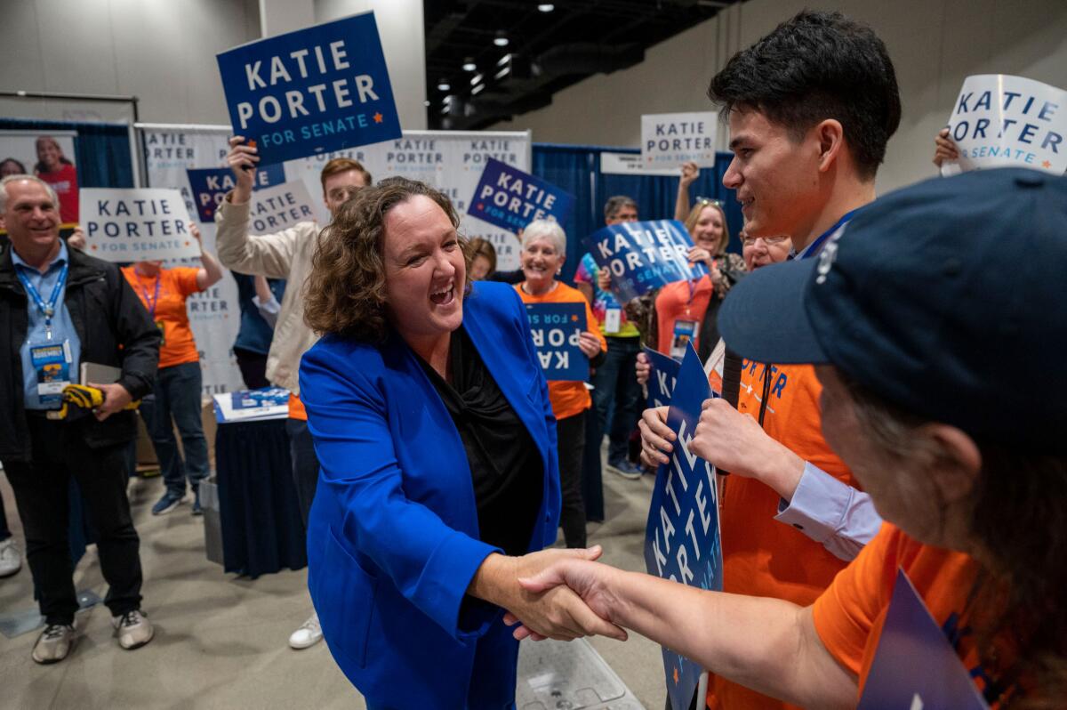 Representative Katie Porter, who is running for the United States Senate.