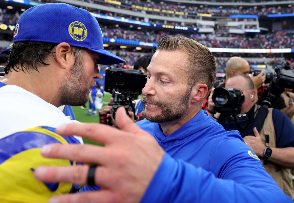 Sean McVay, Rams know Matthew Stafford contract could be issue again - Los Angeles Times