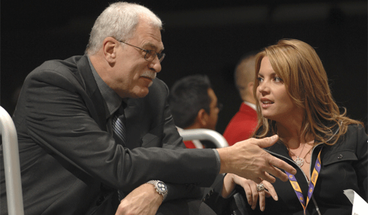 Phil Jackson, shown with fiancee Jeanie Buss in 2007, says he can't see himself returning to the Lakers in any capacity unless there is a 'seismic shift.'