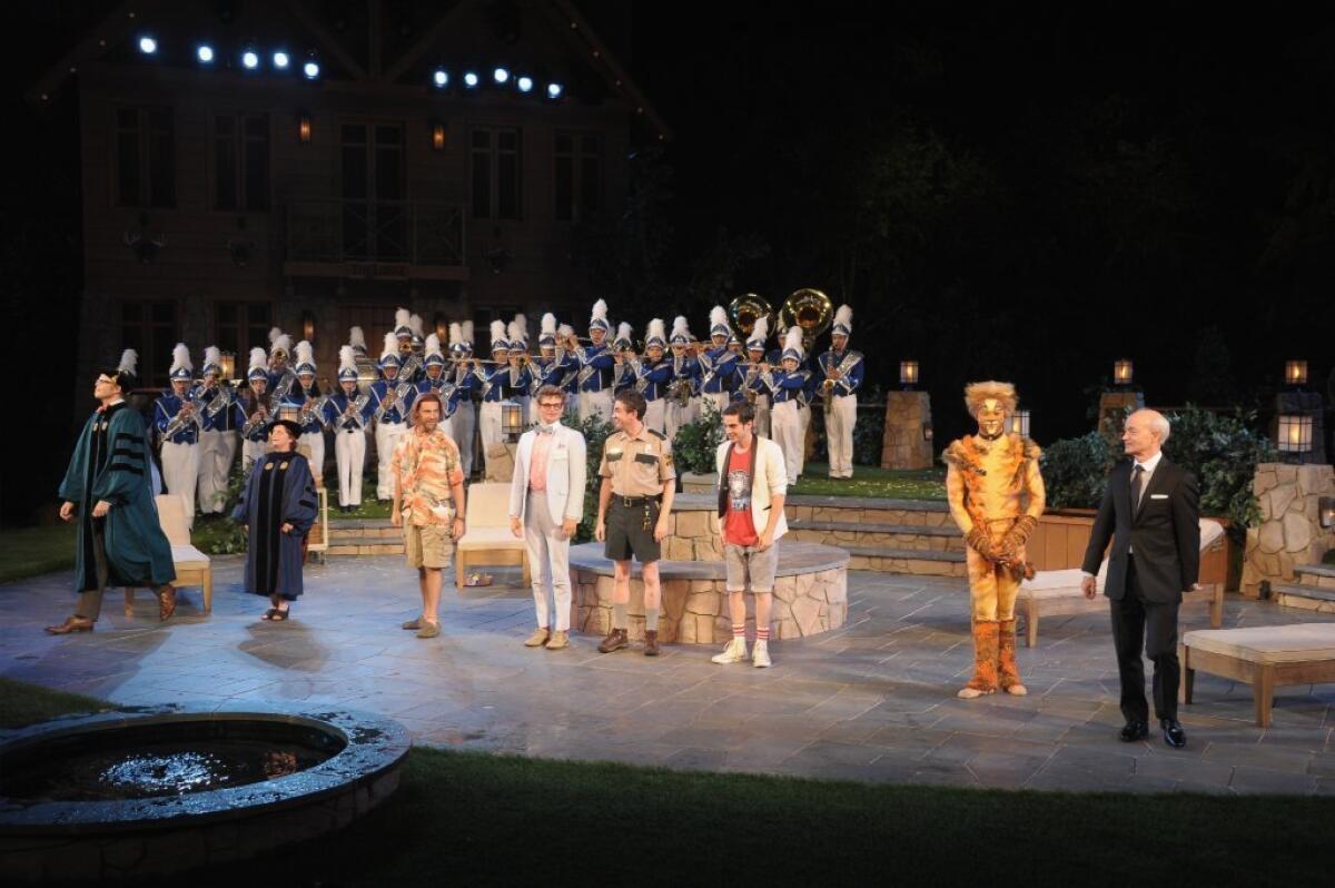 Curtain call for the Public Theater's "Love's Labour's Lost" at the Delacorte Theater in Central Park in New York.