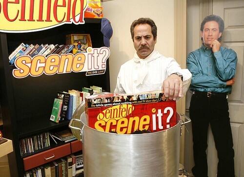 The Soup Nazi himself, Larry Thomas, was on hand at the American International Toy Fair in New York to introduce the "Seinfeld" version of Scene It? -- the DVD-based game.