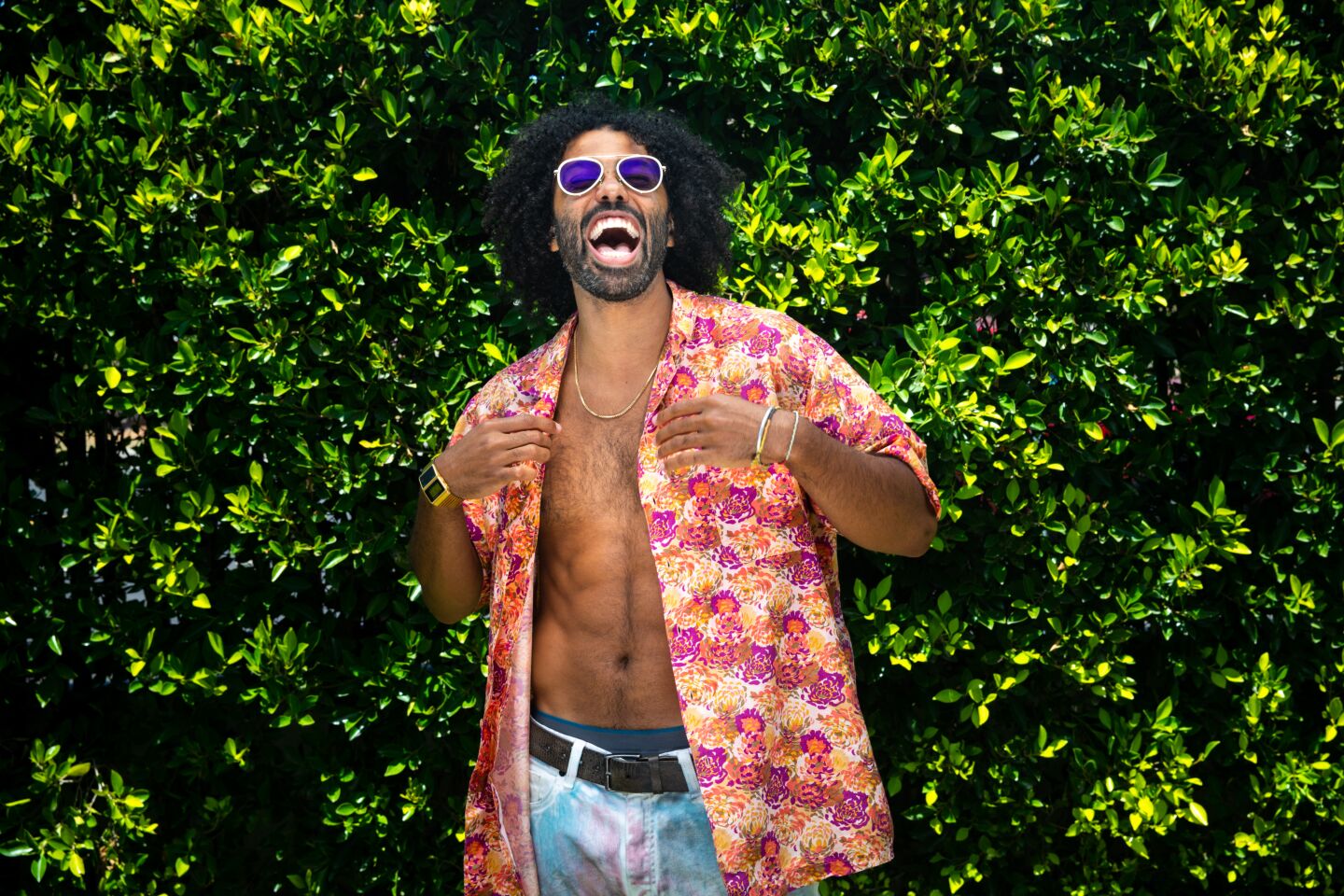 Actor, rapper and Hamilton star Daveed Diggs is photographed at his home, during the coronavirus pandemic