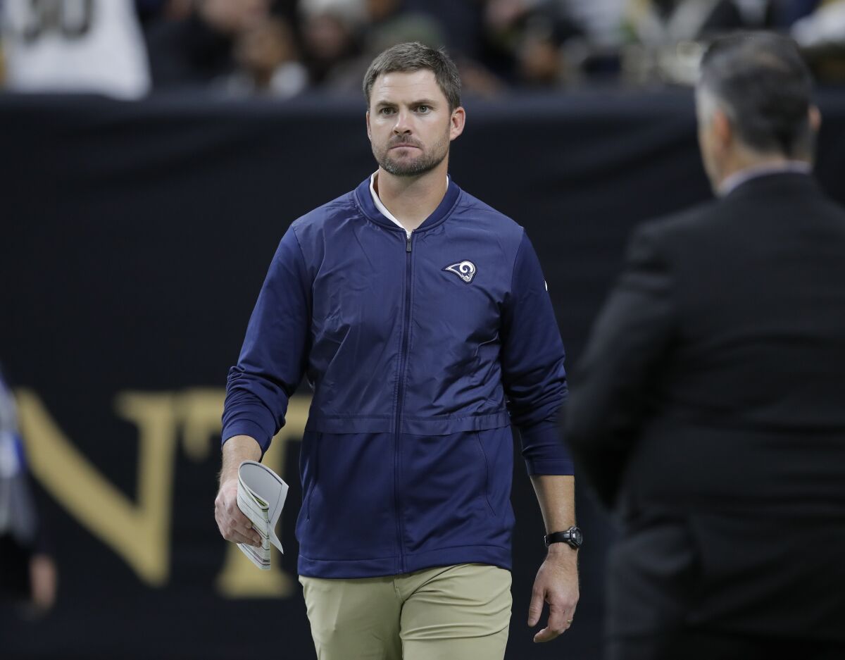 Zac Taylor was the quarterback coach for the Rams the last time they advanced to the Super Bowl three years ago.