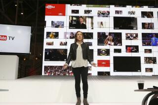 YouTube CEO Susan Wojcicki speaks during the introduction of YouTube TV at YouTube Space LA in 2017.