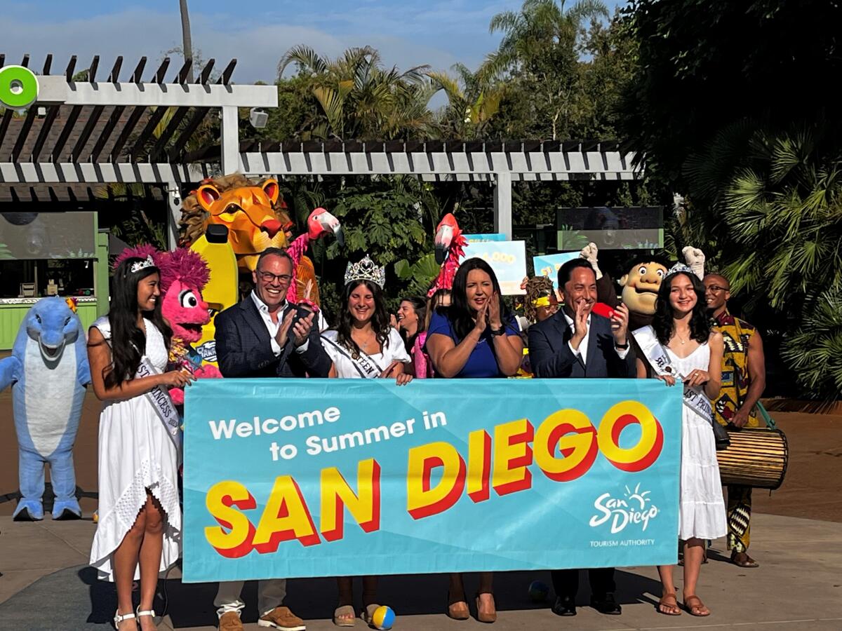 San Diego Tourism Authority holds a news conference at San Diego Zoo to kick off the summer tourism season.