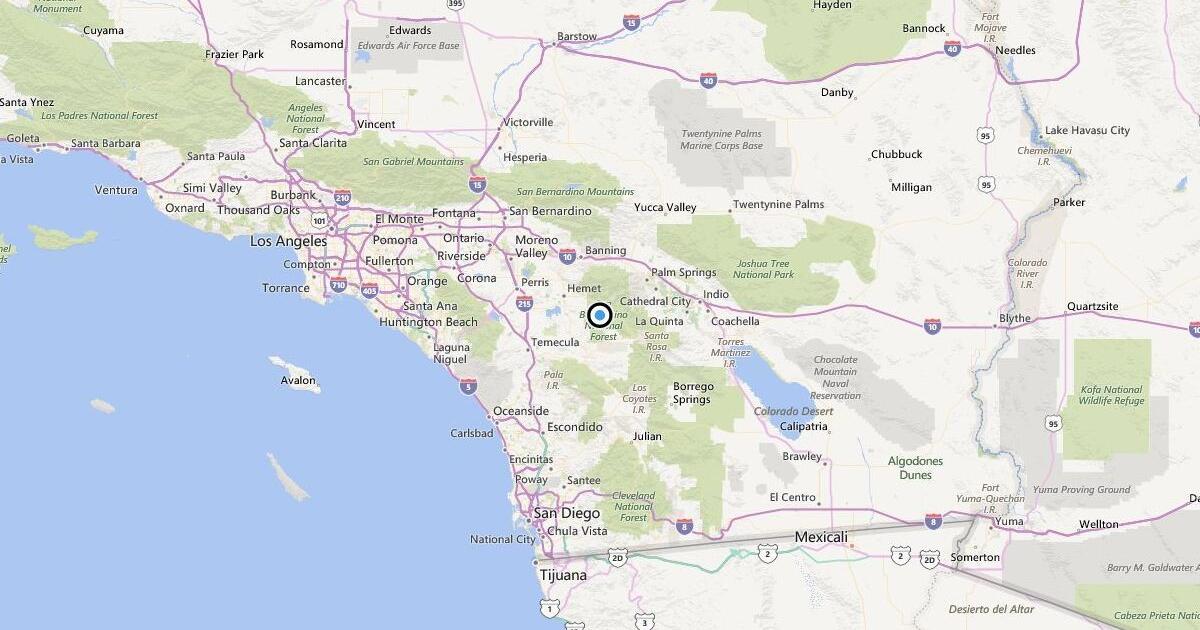 Earthquake: Magnitude 3.4 quake strikes near Idyllwild - Los Angeles Times