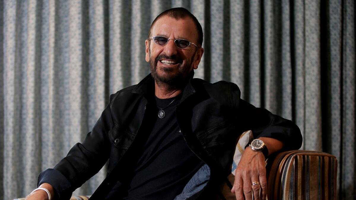 "I've recorded the last three albums this way, at my home," said 74-year-old Ringo Starr. "There's none of the pressure of everybody being in the studio, and the red light goes on and everybody's got to get it right."
