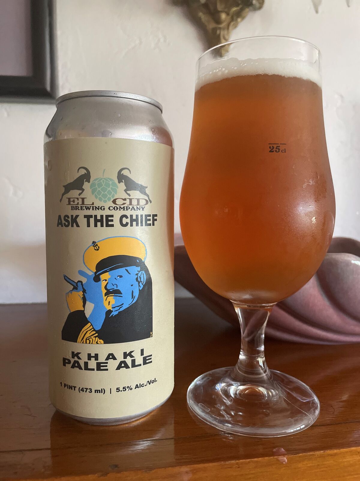 El Cid Brewing's Ask the Chief pale ale.