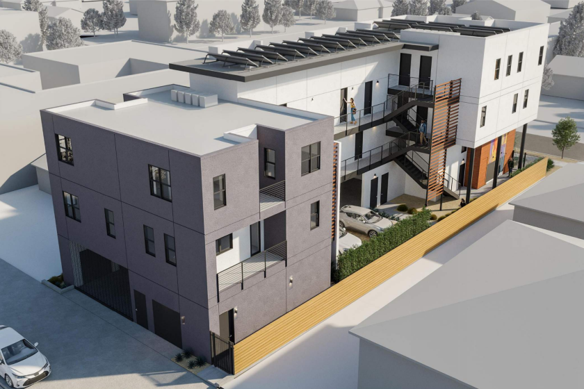 The mixed-use development on Calla Avenue will offer 12 units and six parking spots.
