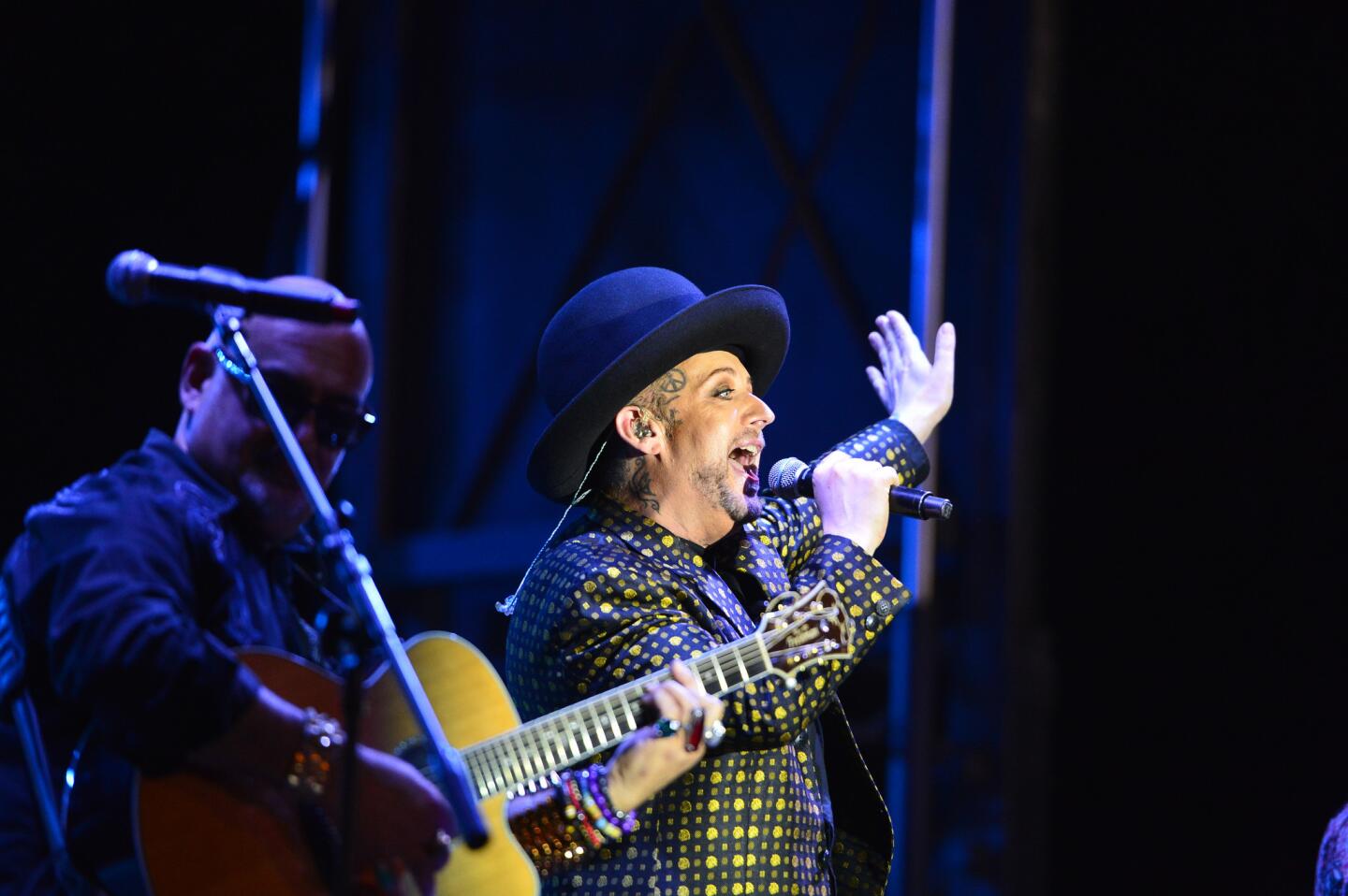 Boy George performs on the main stage at the 40th annual West Hollywood Halloween Carnaval.